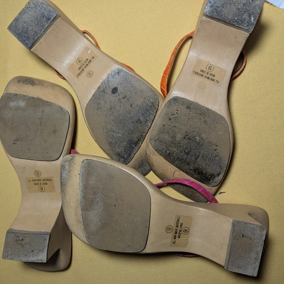 Paprika Slingback Sandals in Pink and Orange YTK Shoe Sale! - Picture 6 of 6